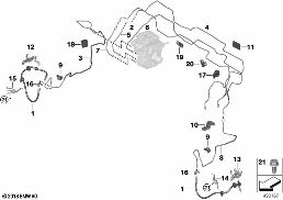 BRAKE PIPE, FRONT diagram for BMW 8 Series G14 Convertible 840dX