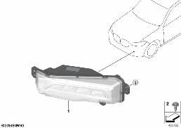 фары противотуманные diagram for BMW X5 G05 30iX