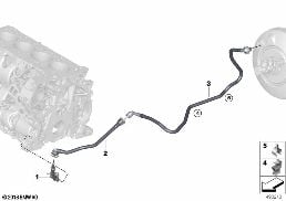 Przewód podciśn. serwomech. ukł. hamulc. diagram for BMW X4 G02 20dX