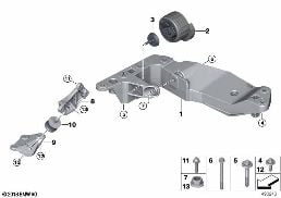 GEARBOX SUSPENSION diagram for BMW 3 Series G20 Sedan 320dX