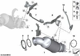 Catalyseur proche du moteur diagram for BMW Rolls-Royce Phantom RR11 Phantom