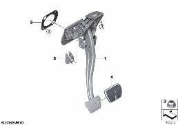 PEDAL ASSEMBLY, AUTOMATIC TRANSMISSION diagram for BMW X7 G07 M50dX