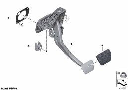 Педальный механизм АКПП diagram for BMW X5 G05 40iX