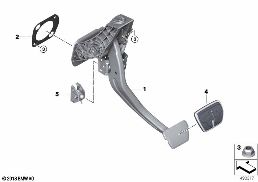 PEDAL ASSEMBLY, AUTOMATIC TRANSMISSION diagram for BMW X7 G07 M50dX