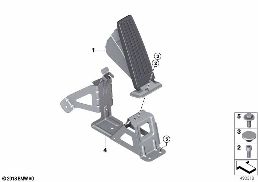 Cde d'accélérateur/module pédale d'accél diagram for BMW Rolls-Royce Cullinan RR31 Cullinan