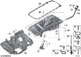 OIL PAN/OIL LEVEL INDICATOR diagram for BMW X7 G07 M50dX