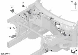 Sostegno per struttura diagram for BMW Rolls-Royce Phantom RR11 Phantom
