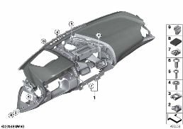 TRIM PANEL DASHBOARD diagram for BMW 8 Series G14 Convertible 840dX