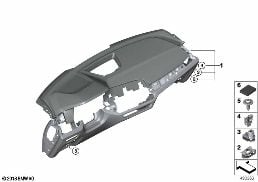 TRIM PANEL DASHBOARD diagram for BMW X6 M F96 X6 M