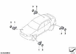 Asystent manewr.przy parkowaniu (PMA) diagram for BMW X4 G02 30iX