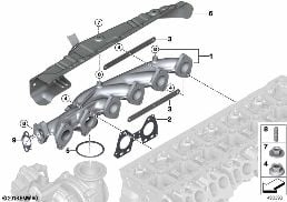 Sb. výfuk. potr.-recirk. výfuk. plynů diagram for BMW X5 F15 30dX