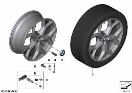 BMW LIGHT ALLOY WHEEL Y-SPOKE 693 - 19