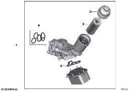 LUBRICAT.SYST.-OIL FILTER,HEAT EXCHANGER diagram for BMW 2 Series G42 220d