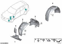 WHEELARCH TRIM diagram for BMW X6 M F96 X6 M