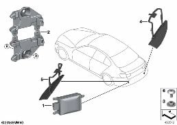 LANE-CHANGE WARNING diagram for BMW 4 Series F36 Gran Coupé 420i