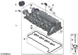 CYLINDER HEAD COVER diagram for BMW 3 Series G20 Sedan 320dX