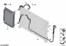 radiateur déporté diagram for BMW X5 G05 40iX
