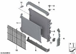 Pièces de fixation radiateur diagram for BMW X5 G05 40iX
