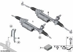 Dirección eléctrica diagram for BMW X3 F25 35iX