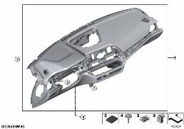 TRIM PANEL DASHBOARD diagram for BMW 3 Series G20 Sedan 330d