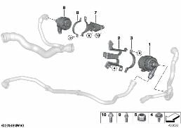 ELECTRIC WATER PUMP / MOUNT diagram for BMW 4 Series G26 Gran Coupé M440iX