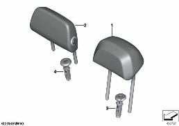 REAR SEAT HEAD RESTRAINT diagram for BMW X4 M F98 X4 M
