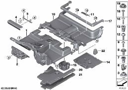 Vloerbekleding diagram for BMW Rolls-Royce Cullinan RR31 Cullinan