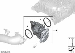 스로틀바디 diagram for BMW X3 G01 30iX