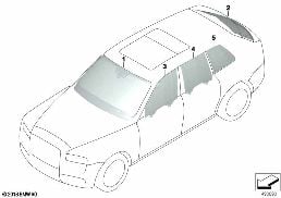 verglazing diagram for BMW Rolls-Royce Cullinan RR31 Cullinan