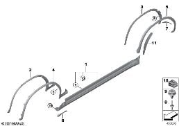 M COVER FOR ROCKER PANEL / WHEEL ARCH diagram for BMW X3 G01 30i