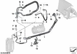 Tubagem de refrigeração diagram for BMW 3 Series G20 Berlina LCI M340iX