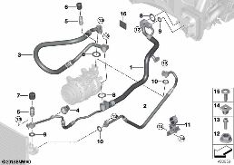 COOLANT LINES diagram for BMW 5 Series G30 LCI 520d