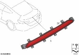 Üçüncü, Fren ışığı diagram for BMW 8 Series F91 M8 Cabrio M8