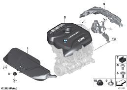 CYLINDER HEAD COVER/COVERS diagram for BMW 3 Series F30 LCI 330iX