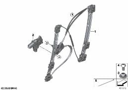 Deurvenstermechanisme voor diagram for BMW Rolls-Royce Cullinan RR31 Cullinan