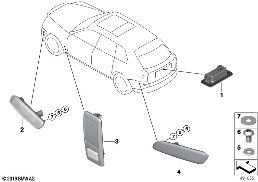Clignotant additionnel/lampes extérieur diagram for BMW Rolls-Royce Cullinan RR31 Cullinan