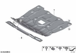 发动机室屏蔽 diagram for BMW X5 G05 40iX