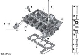 Cilinderkop/Aanbouwdelen diagram for BMW X2 F39 28iX
