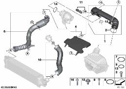 Vedení vzduchu diagram for BMW 1 Series F40 116d
