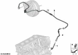 VACUUM LINE FOR BRAKE BOOSTER diagram for BMW 2 Series G42 220d