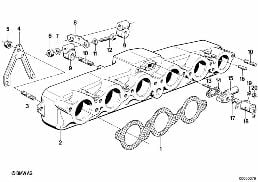 Aanzuig-installatie diagram for BMW 7 Series E23 735i