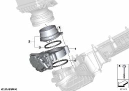 Gaz kelebeği düzeneği diagram for BMW 5 Series F90 M5 LCI M5 CS