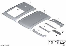 Pavillon diagram for BMW Rolls-Royce Cullinan RR31 Cullinan
