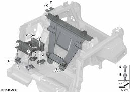 Cloison de separation de coffre diagram for BMW Rolls-Royce Cullinan RR31 Cullinan