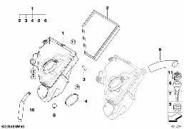 INTAKE SILENCER / FILTER CARTRIDGE INTAKE SILENCER / FILTER CARTRIDGE diagram for BMW 3 Series E90 LCI 320d