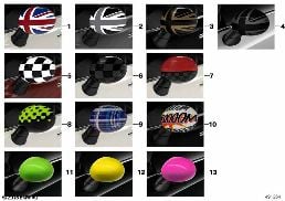 EXTERIOR MIRROR CAPS  - F5X, F6X diagram for BMW MINI Countryman F60 Cooper