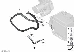 Καλώδιο μπαταρίας/καλώδιο μίζας diagram for BMW 3 Series F30 LCI 330e