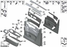 Revetement de porte, arriere diagram for BMW Rolls-Royce Phantom RR11 Phantom