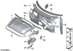 Schallisolierung vorn diagram for BMW MINI Paceman R61 Cooper