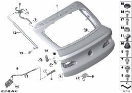 TRUNK LID diagram for BMW X4 G02 30dX